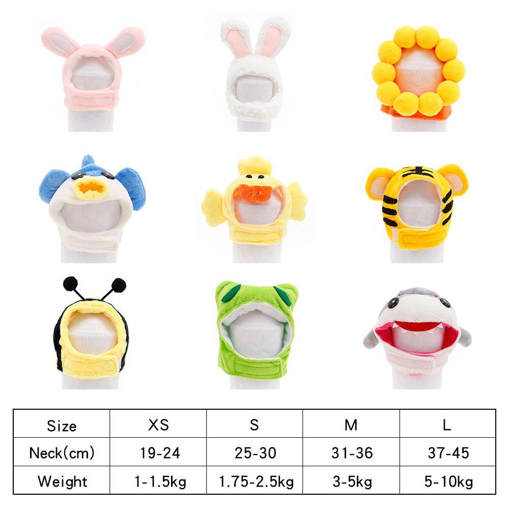 Cotton Paw Pet Hat Cartoon Rabbit Headgear for Cats Dogs Shark XS view 2