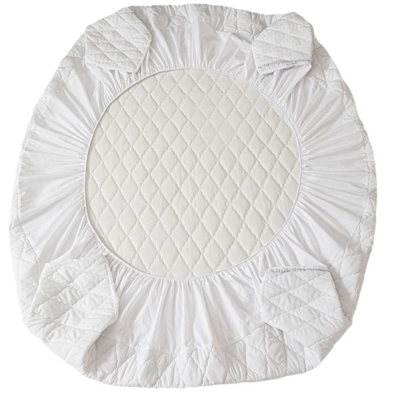 Waterproof Quilted Fitted Sheet Solid Color Toddler Classic black 0.9*2m view 6