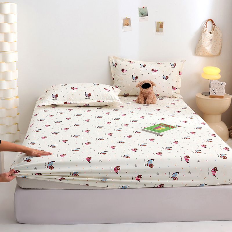 Yuan sheng Home Textiles Pure Cotton Cartoon Dog Sheet Blue cat 140*190cm view 5