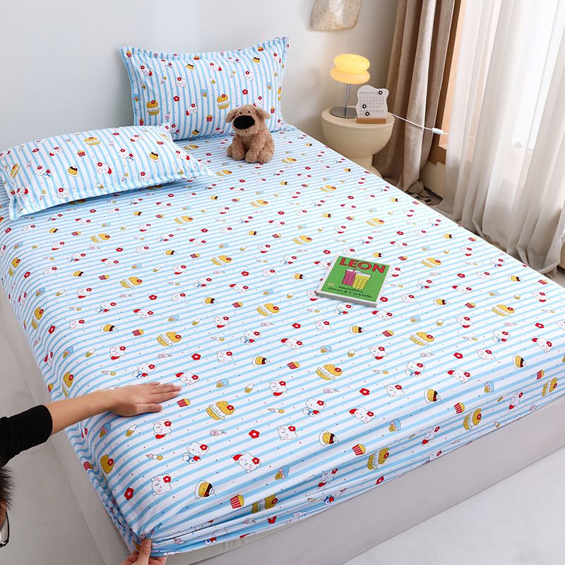 Yuan sheng Home Textiles Pure Cotton Cartoon Dog Sheet Blue cat 100cm/200cm view 5