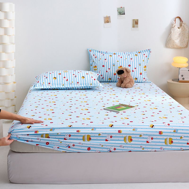 Yuan sheng Home Textiles Pure Cotton Cartoon Dog Sheet Blue cat 200*220cm view 4