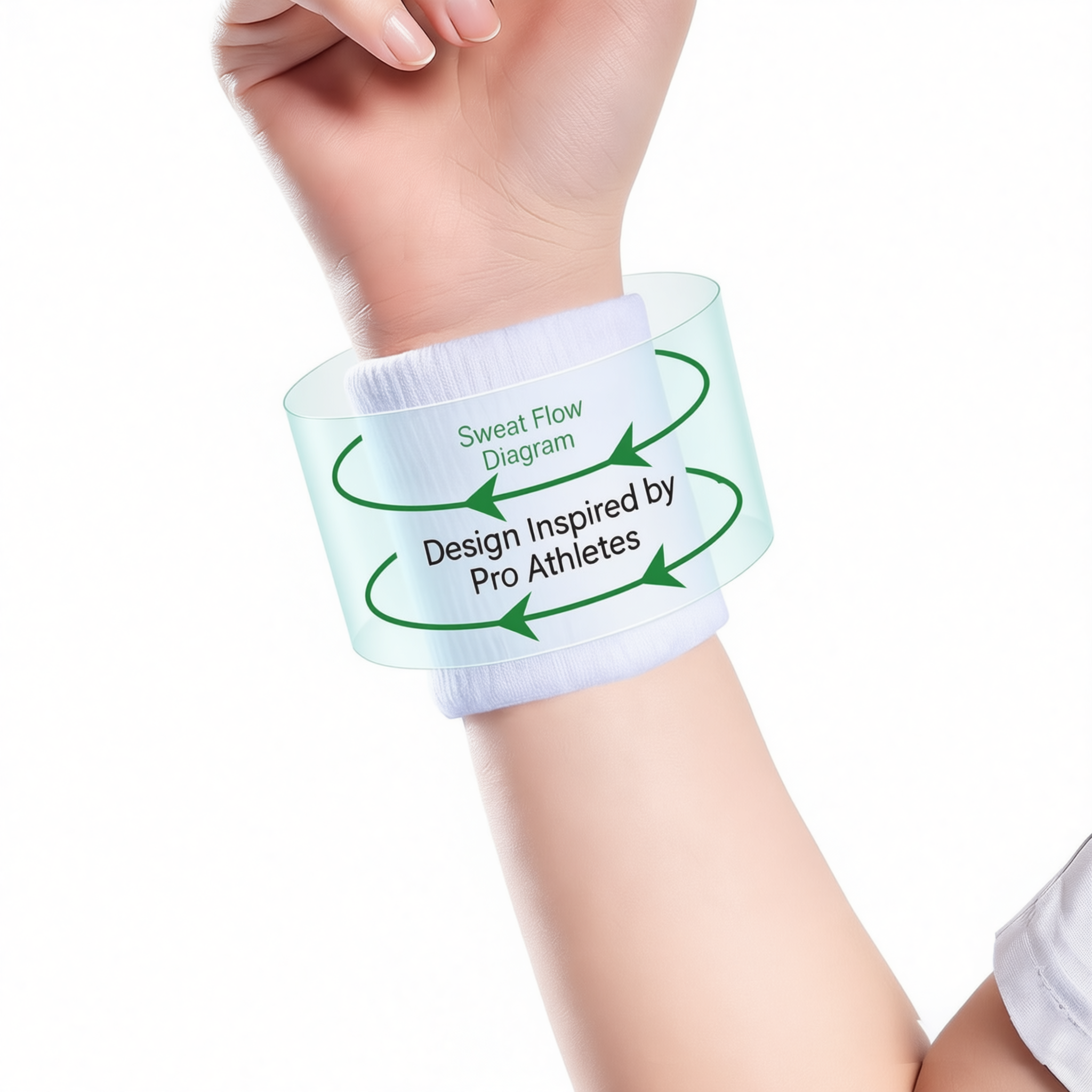 Sports Wristbands Sweat Absorbent Elastic Polyester Rihakuhaku [sweat-absorbent view 4