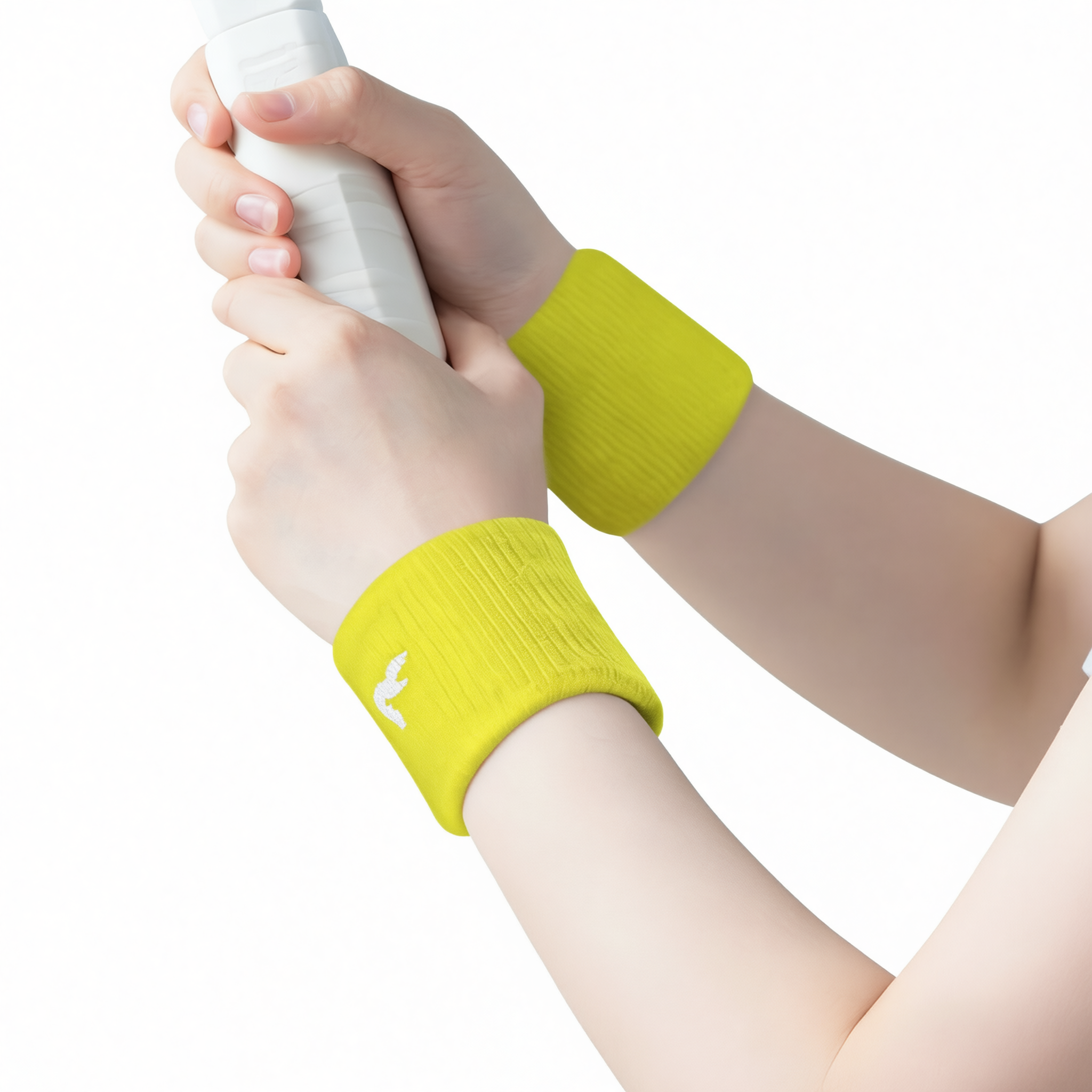 Sports Wristbands Sweat Absorbent Elastic Polyester Lemon yellow [sweat-absorbent — image 1