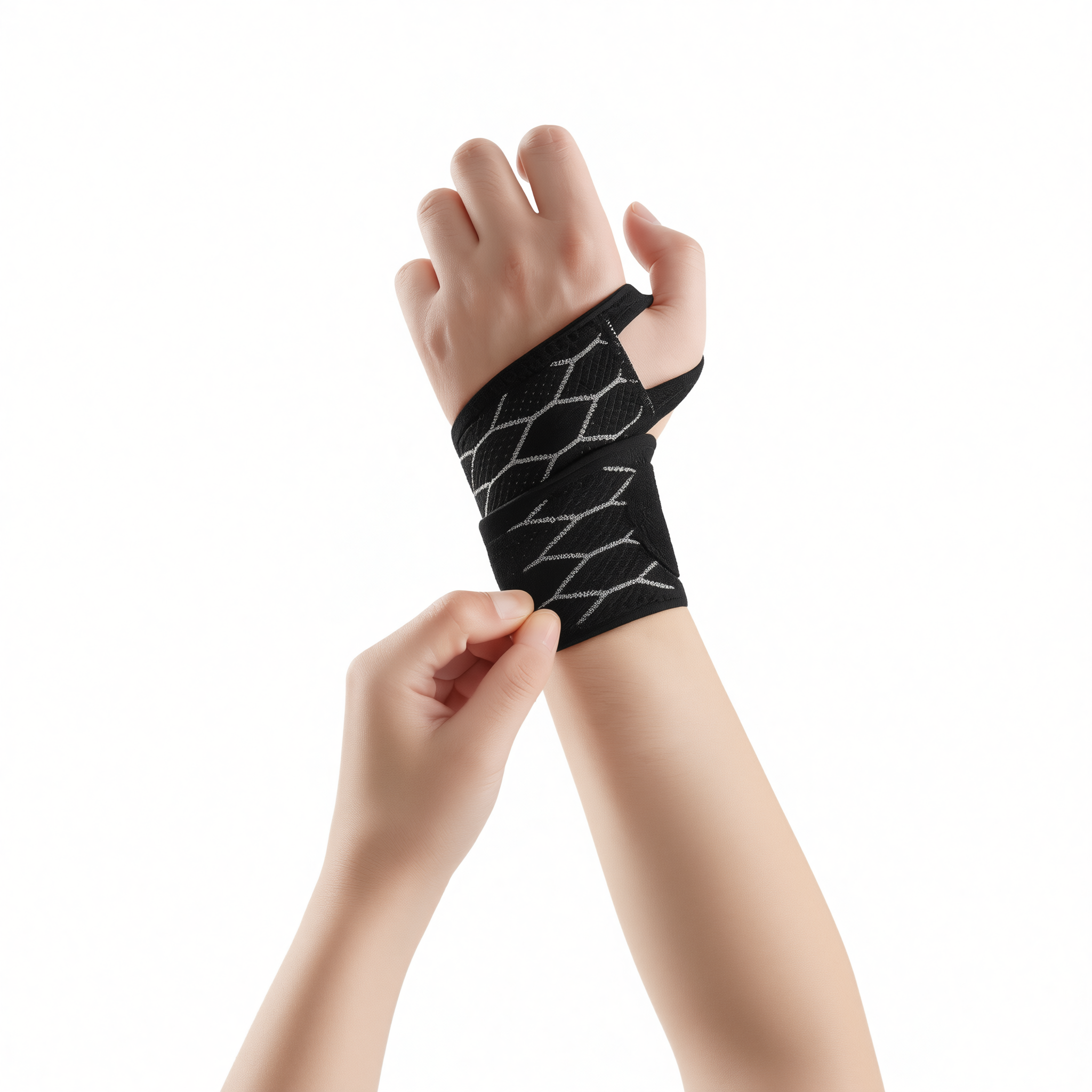 Sports Wristband Compression Sweat Band Sky blue - one pair [breathable and no view 4