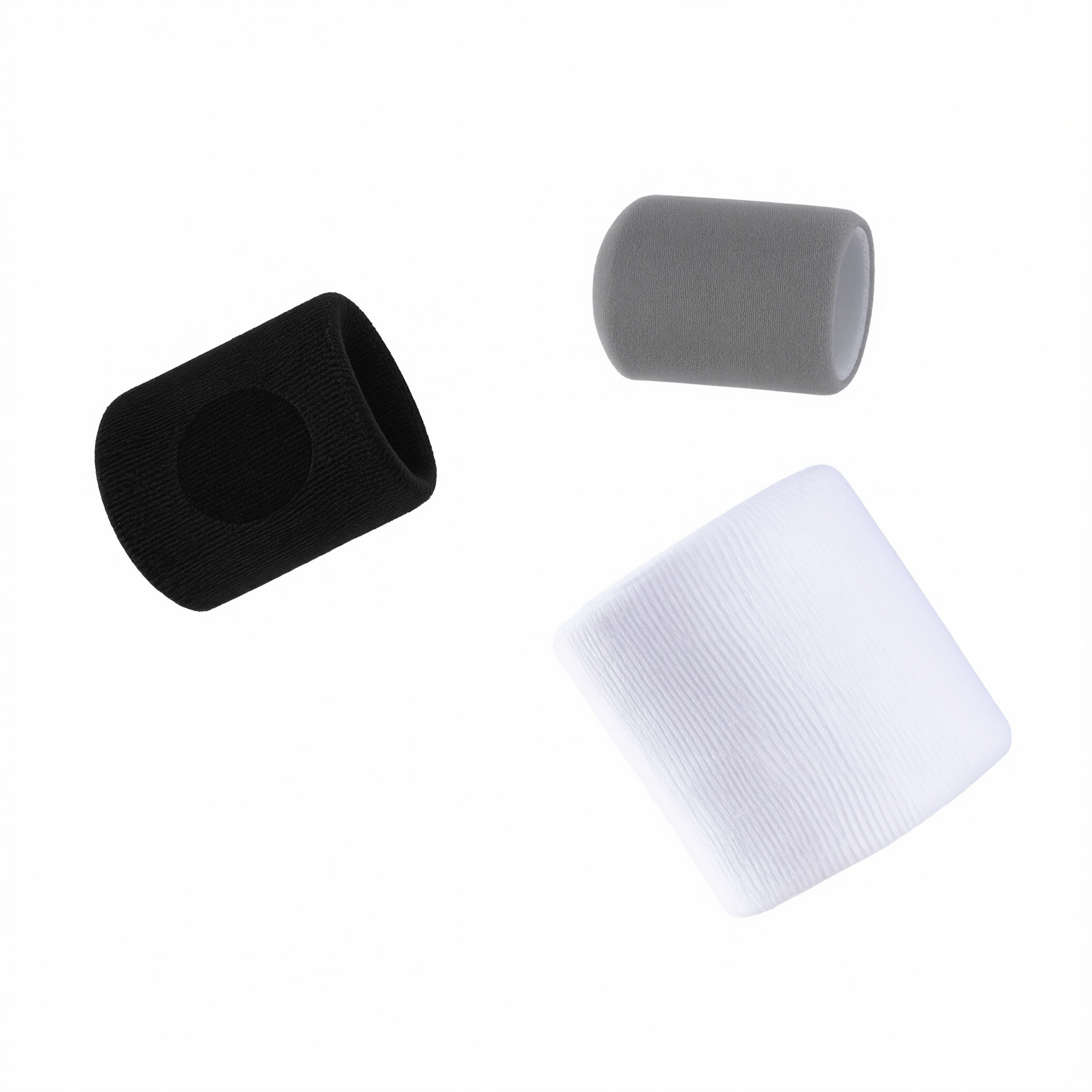 Thickened Wristbands Polyester Basketball Training Calm black-[high elasticity view 6