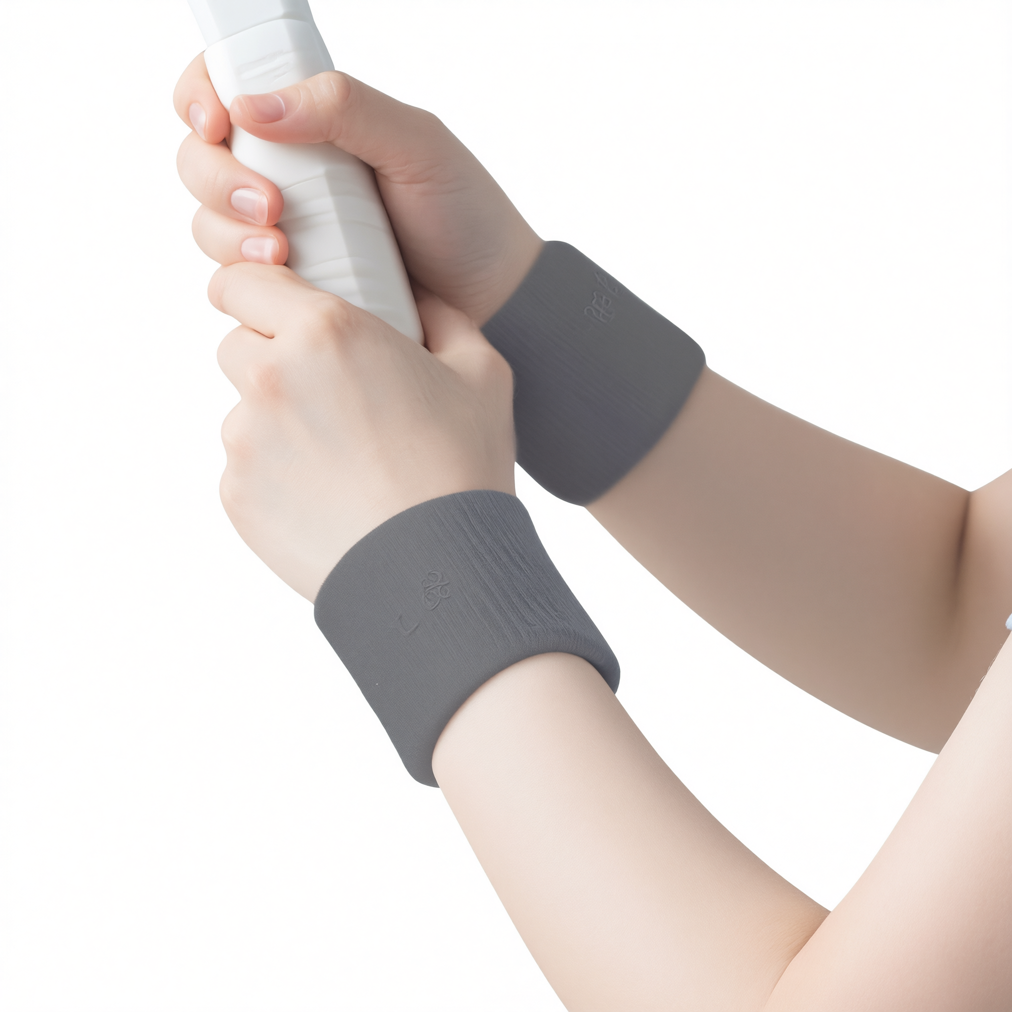 Thickened Wristbands Polyester Basketball Training Moonlight gray-[high elasticity — image 1