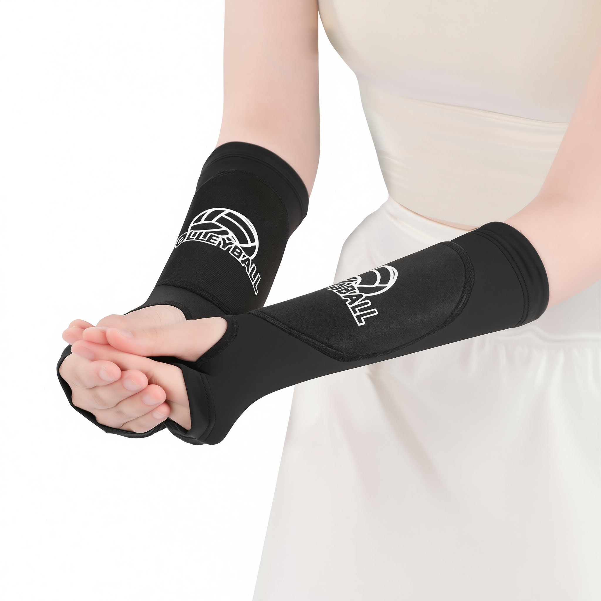 Volleyball Arm Guards Nylon The one who leaps Volleyball arm guards [white] m view 2