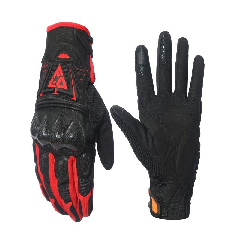 FISD Cycling Gloves Carbon Fiber Touch Screen Full. Orange XL view 3