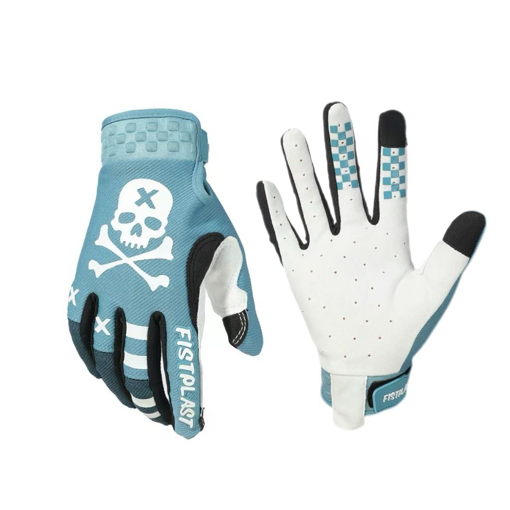 fistplast Motorcycle Gloves Full Finger Breathable. Light blue XL — image 1