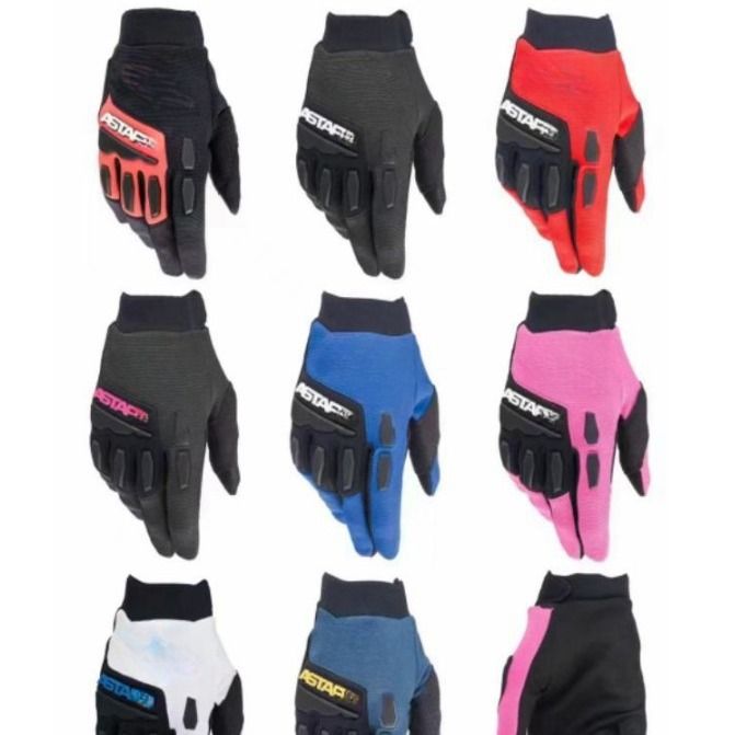 Lohas Fox Bicycle Gloves Nylon Long Finger A all black view 2