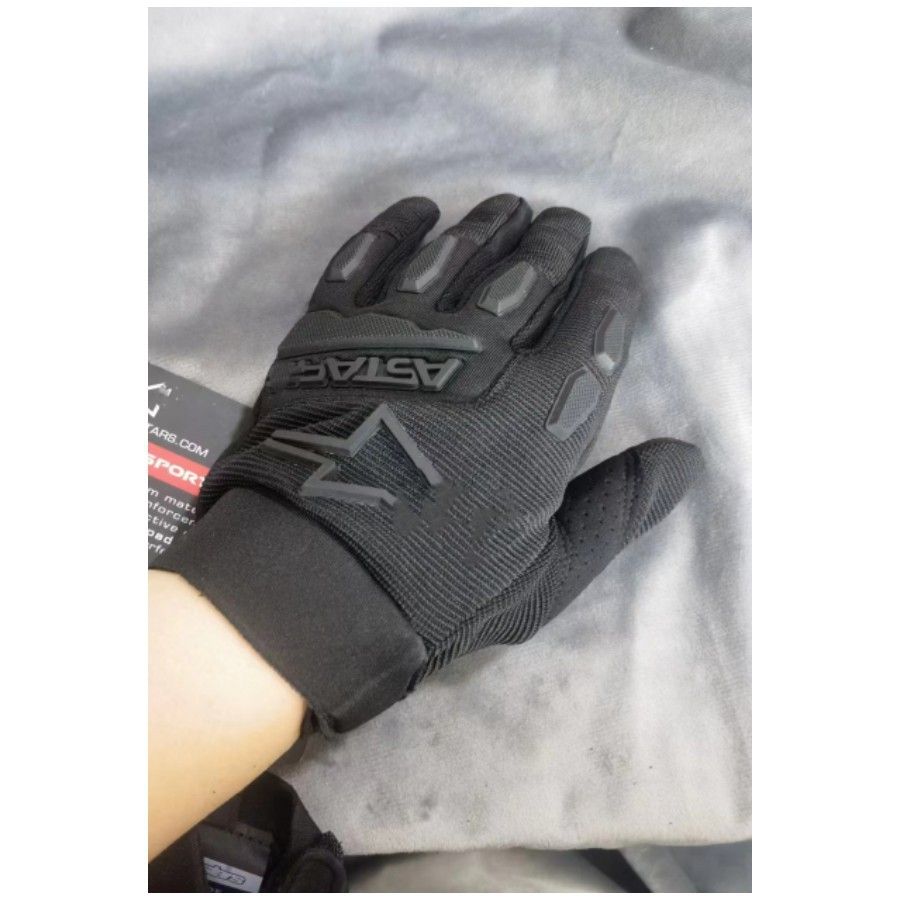 Lohas Fox Bicycle Gloves Nylon Long Finger A black white logo XL view 4