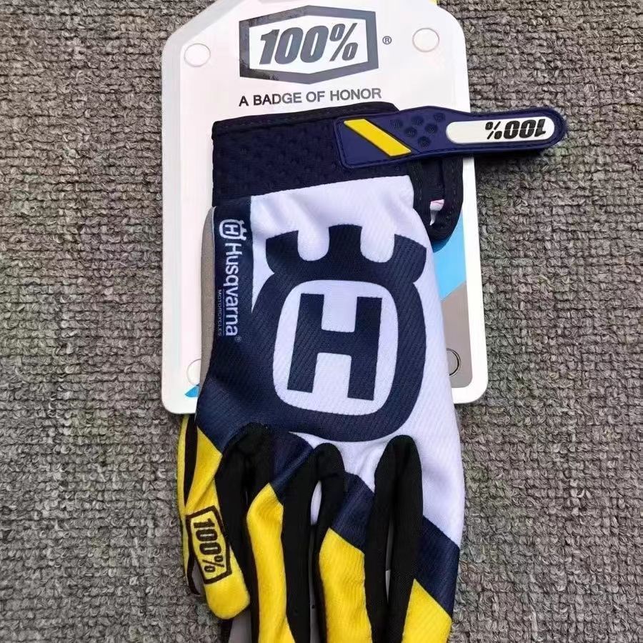 LOHAS FOX Motorcycle Gloves Touchscreen Knitting Long Wear-resistant blue view 2