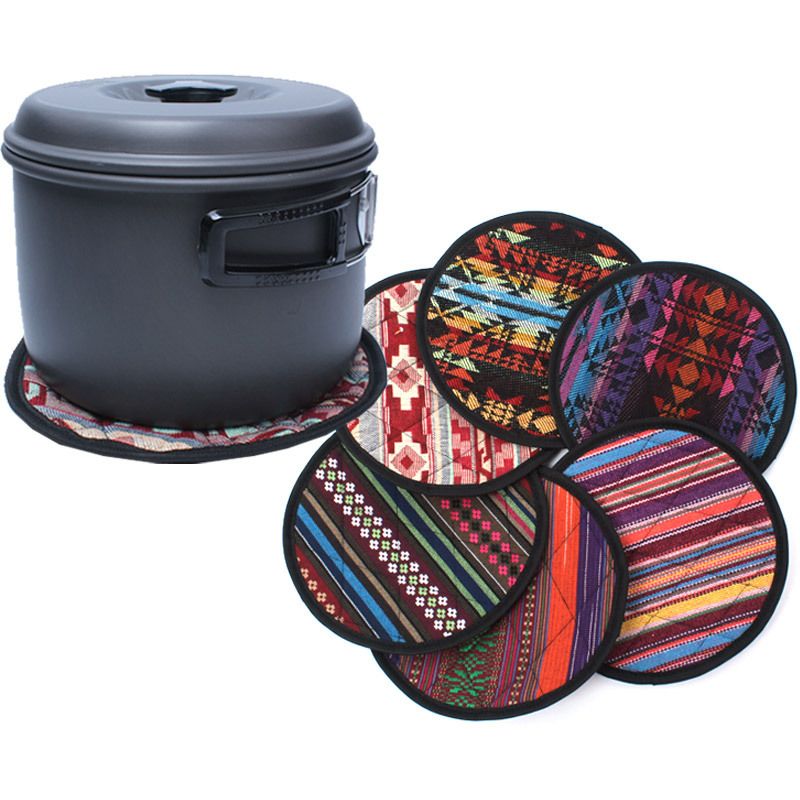 Pot Mat Retro Round Kitchen Insulation Holder Coaster view 2