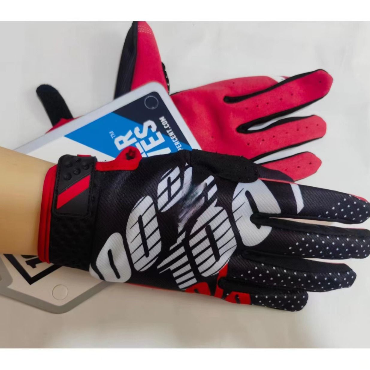 LOHAS FOX Cycling Gloves Nylon Wear Resistant Long. Black view 2