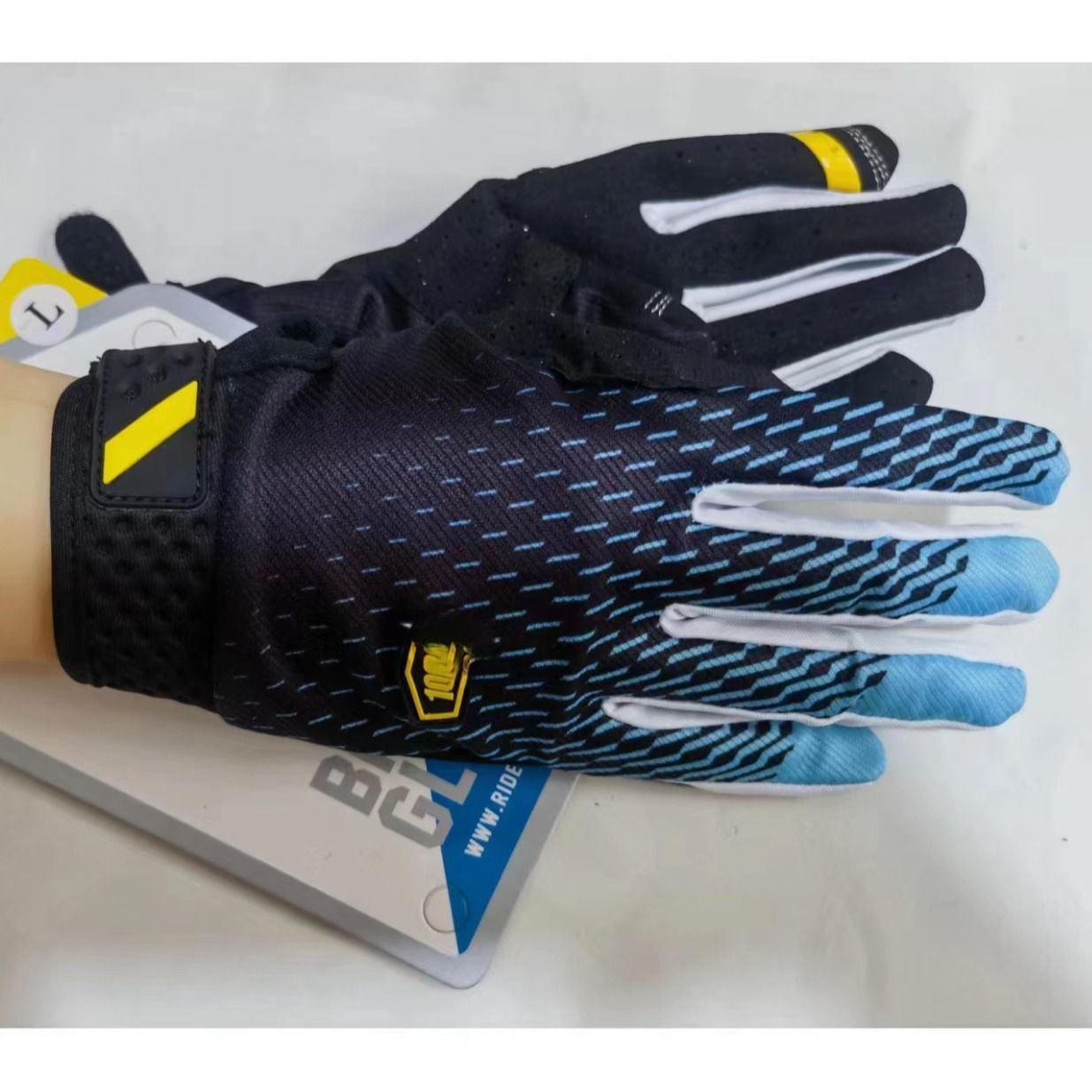 LOHAS FOX Cycling Gloves Nylon Wear Resistant Long. Black view 3