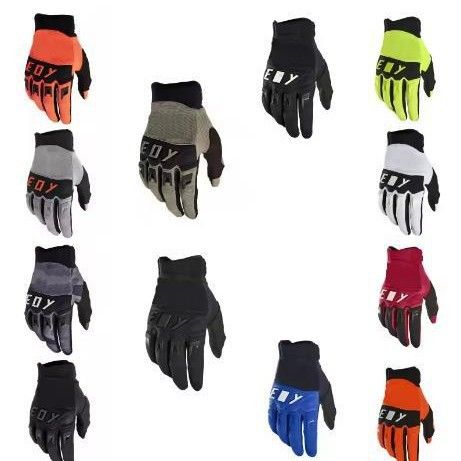 LOHAS FOX Bicycle Gloves Nylon Unisex Orange view 2
