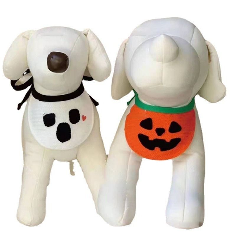 Pet Bandana Dog Cat Halloween Pumpkin Cartoon Orange Pumpkin M (for pets up to view 6