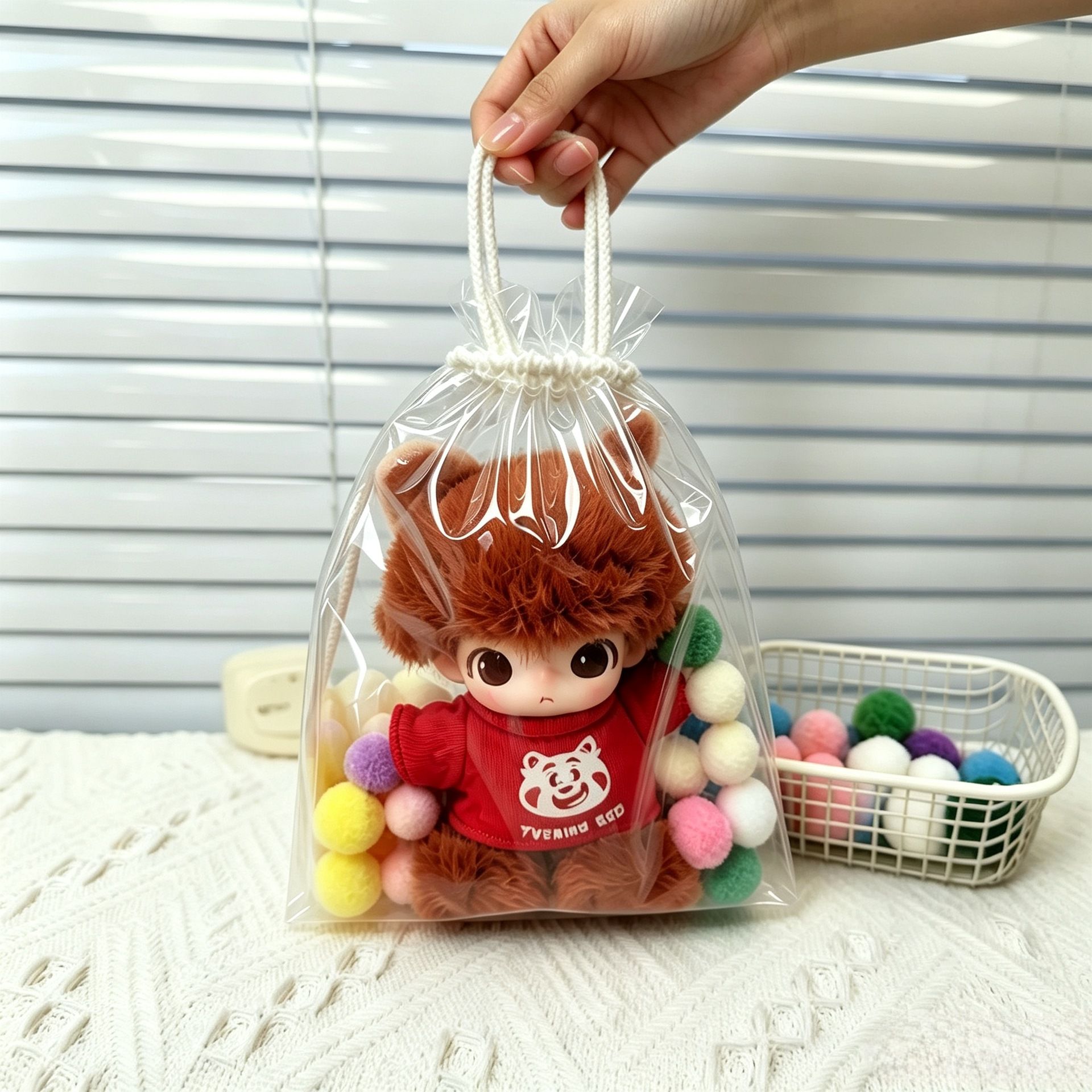 PVC Doll Storage Bag Clear Travel Organizer view 3