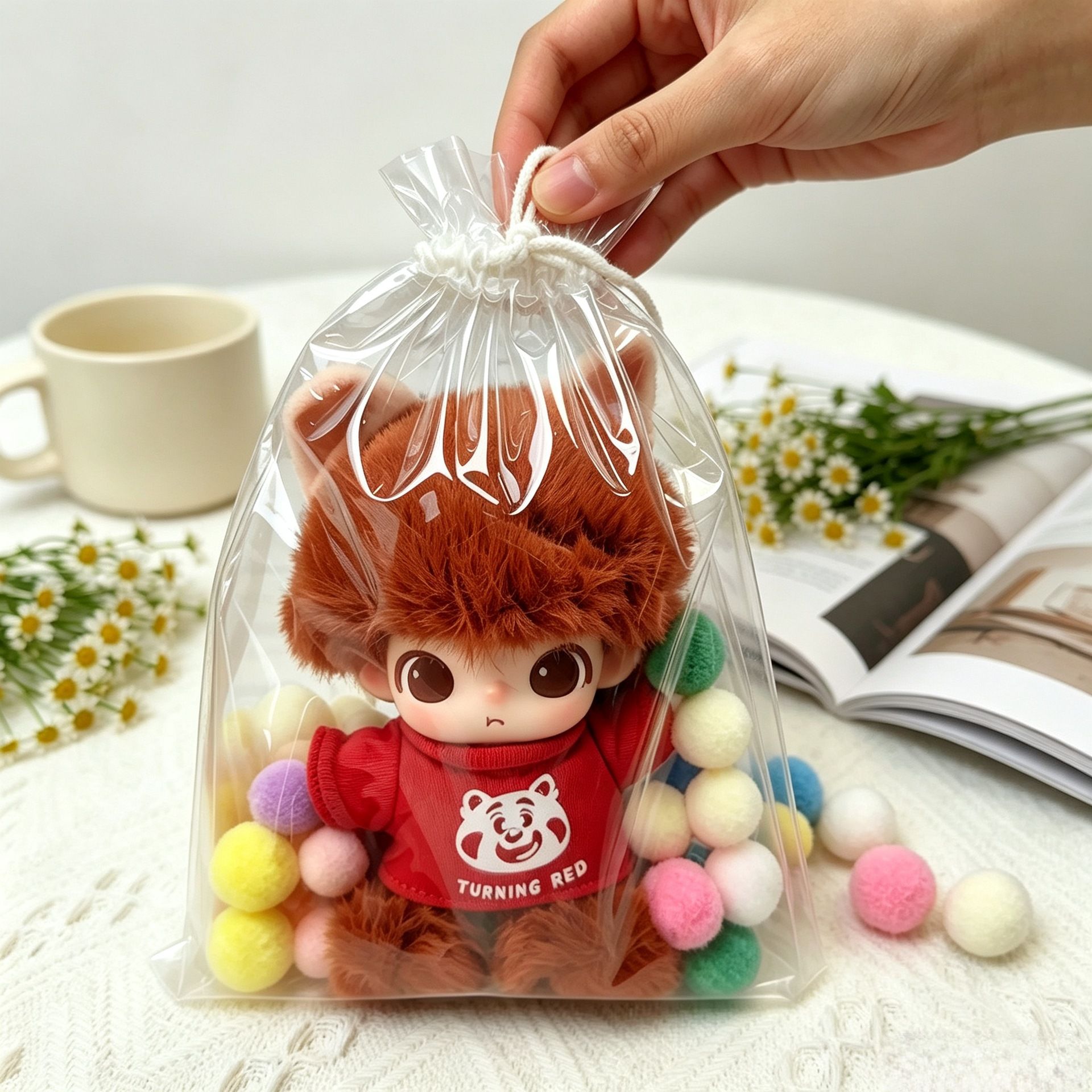 PVC Doll Storage Bag Clear Travel Organizer view 5