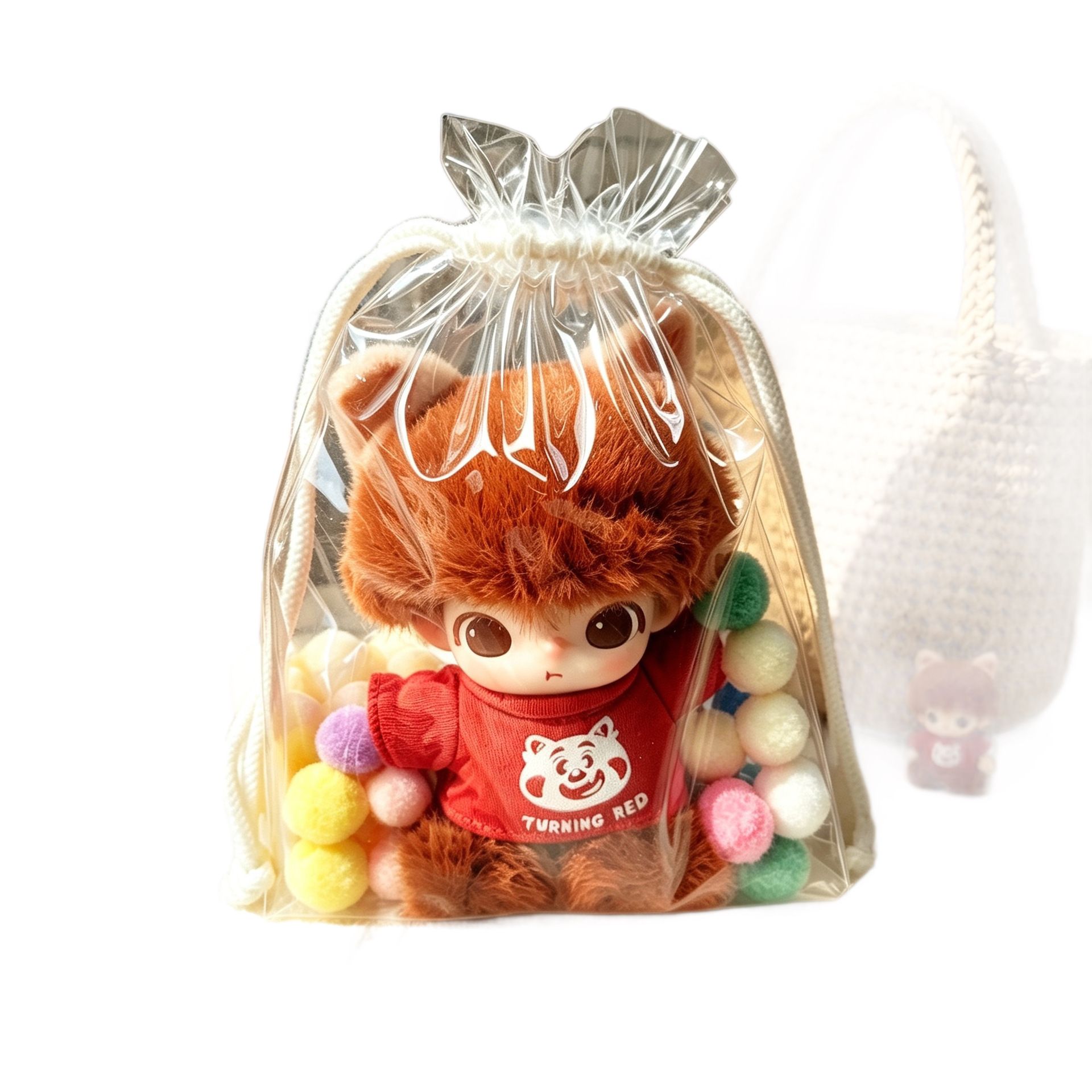 PVC Doll Storage Bag Clear Travel Organizer view 6