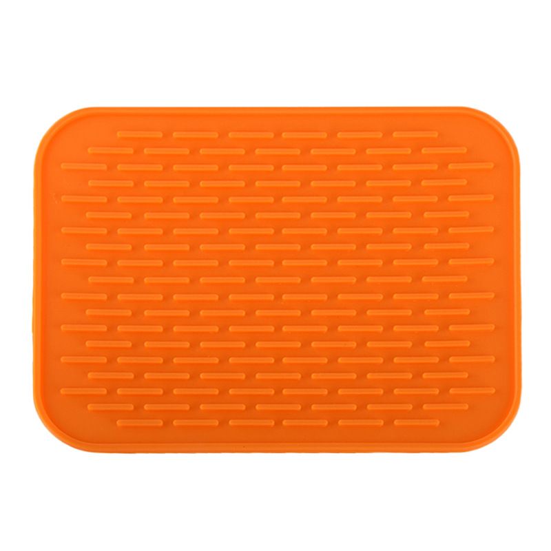 Silicone Table Mat Square Drain Heat Insulation Yipin Yellow view 3