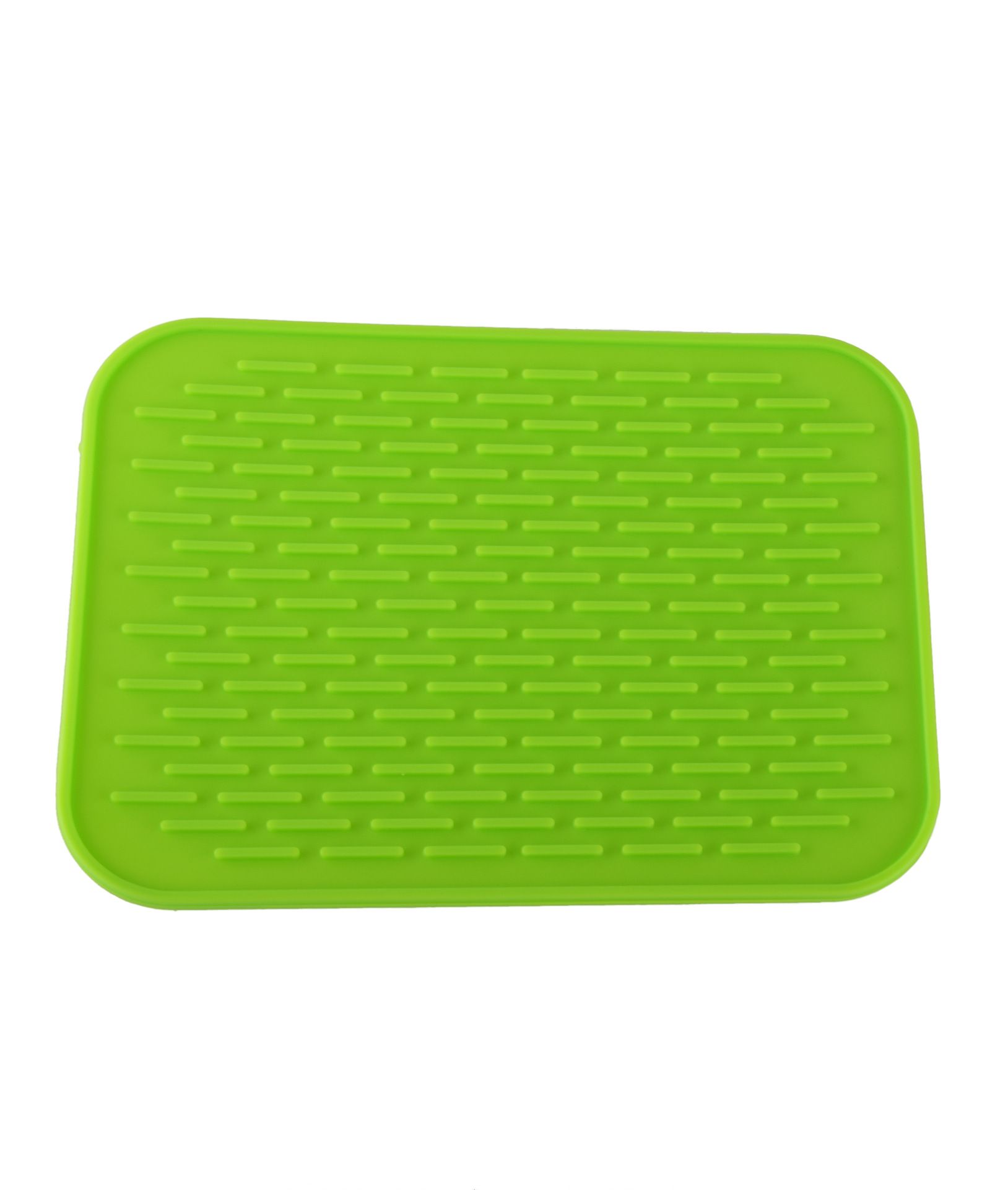 Silicone Table Mat Square Drain Heat Insulation Yipin Green — image 1