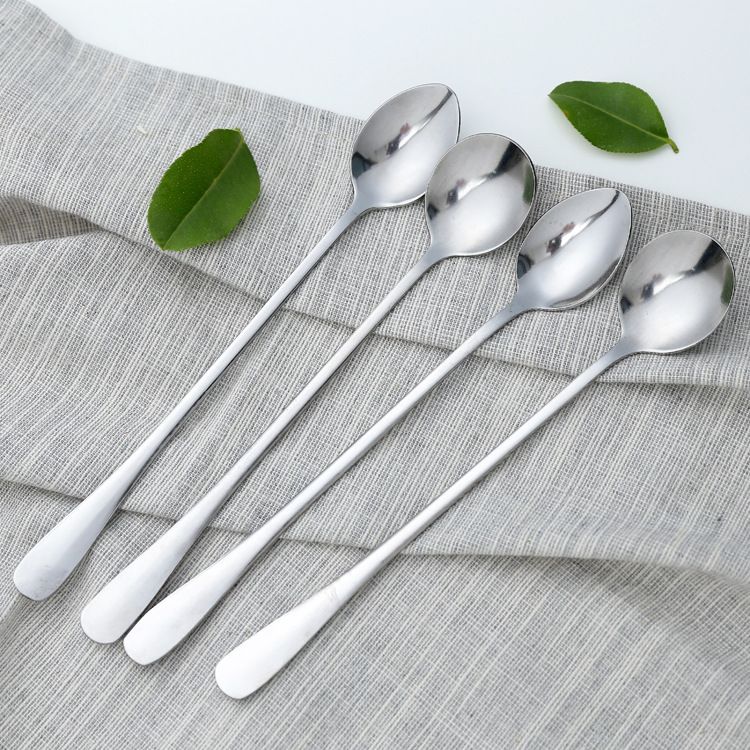 Zimoo Stainless Steel Spoon Long Handle Office Kitchen Round spoon view 3