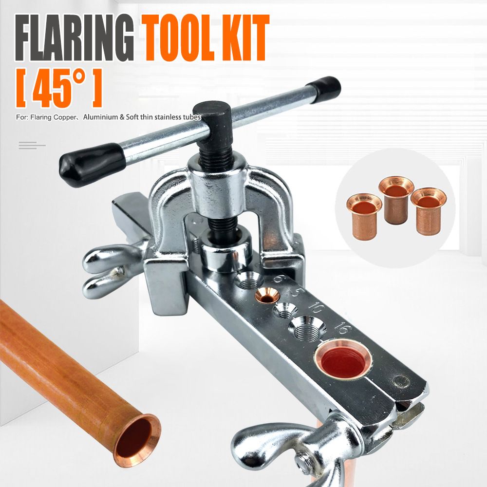 45-Degree Flaring Tool Kit with Chrome Vanadium Steel Body for Copper Aluminum view 2