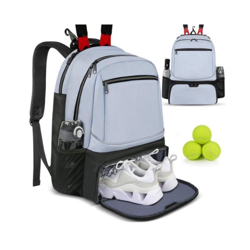 Large Capacity Tennis Backpack with Racquet Compartment — image 1