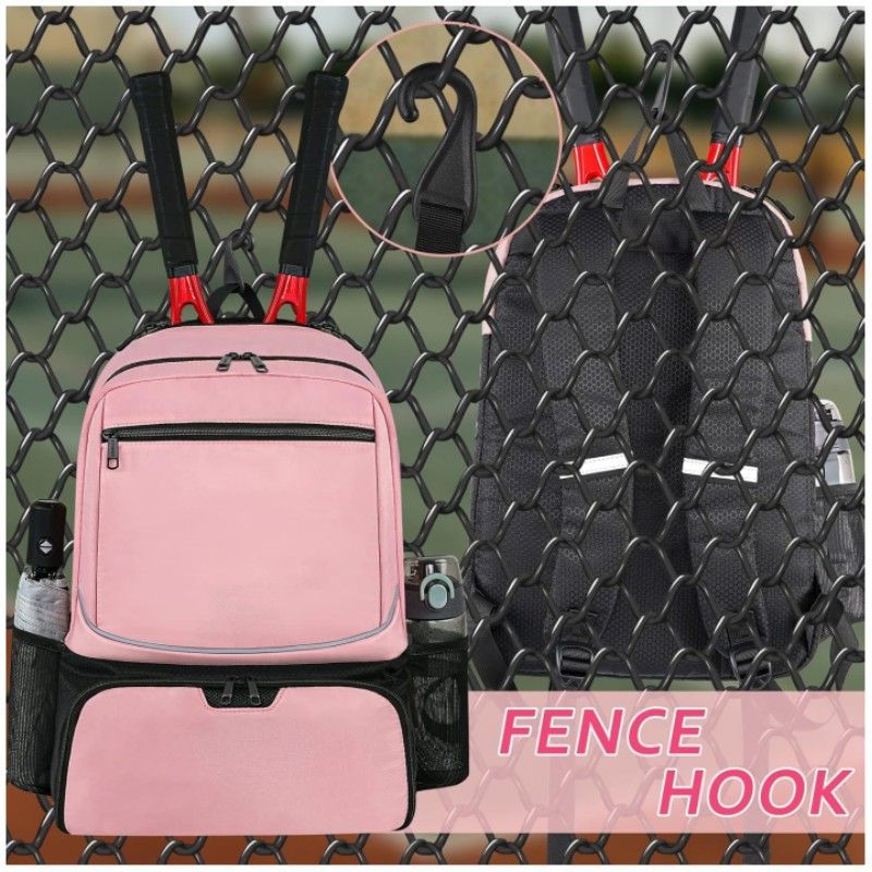 Large Capacity Tennis Backpack with Racquet Compartment view 3