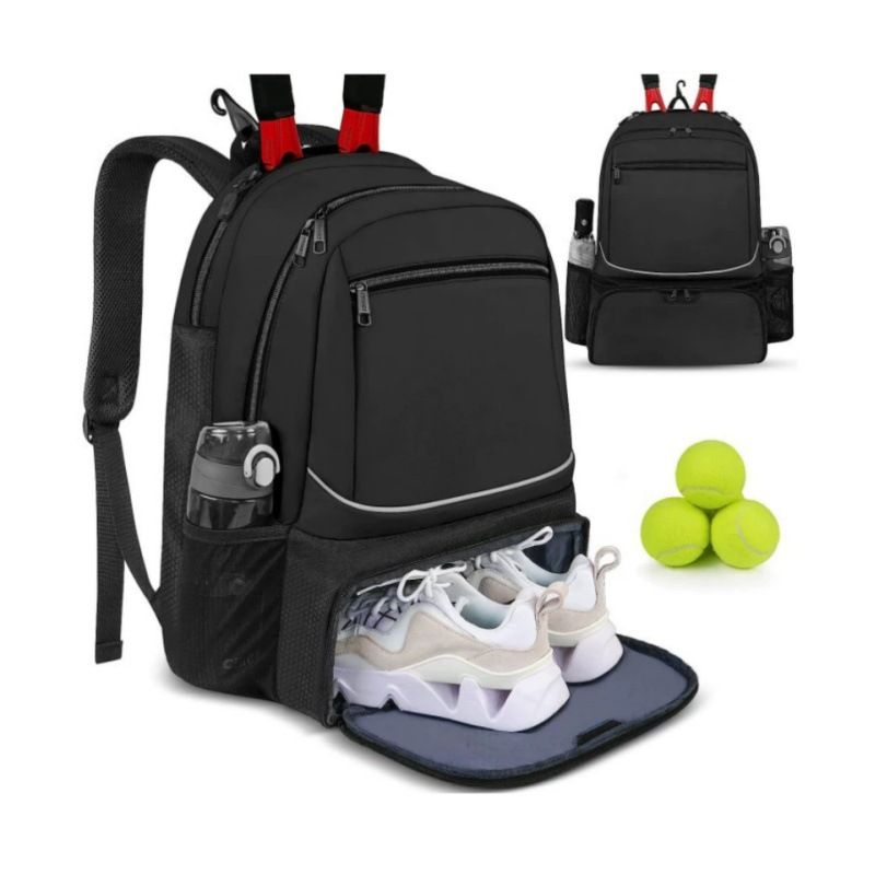 Large Capacity Tennis Backpack with Racquet Compartment view 6