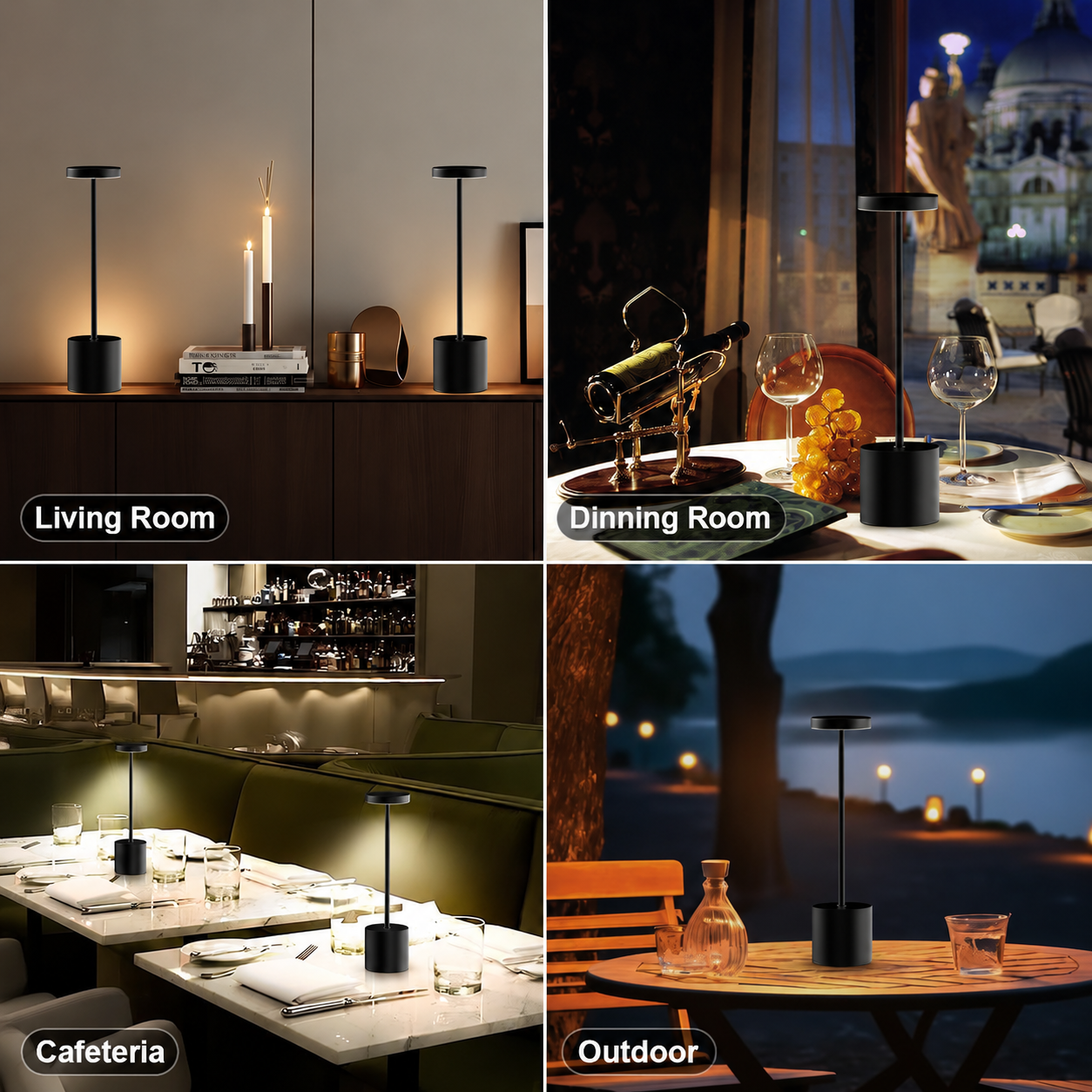 Rechargeable Cordless Touch Control LED Desk Lamp with Anodized Aluminum Build view 8