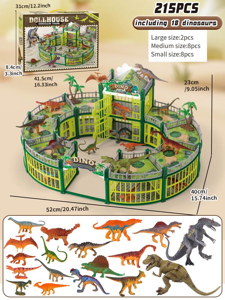DIY Jurassic Theme Park Building Set for Kids view 8