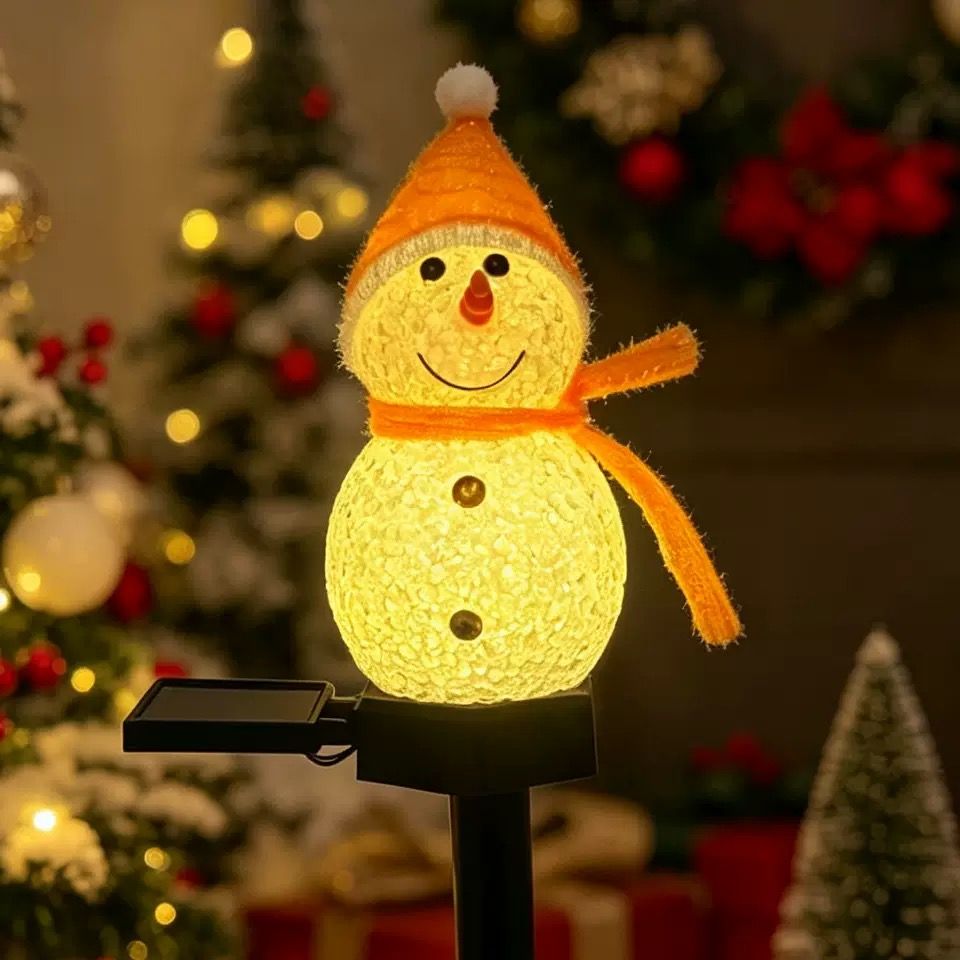 Charming Solar Snowman Stake Lights with Warm Glow view 8
