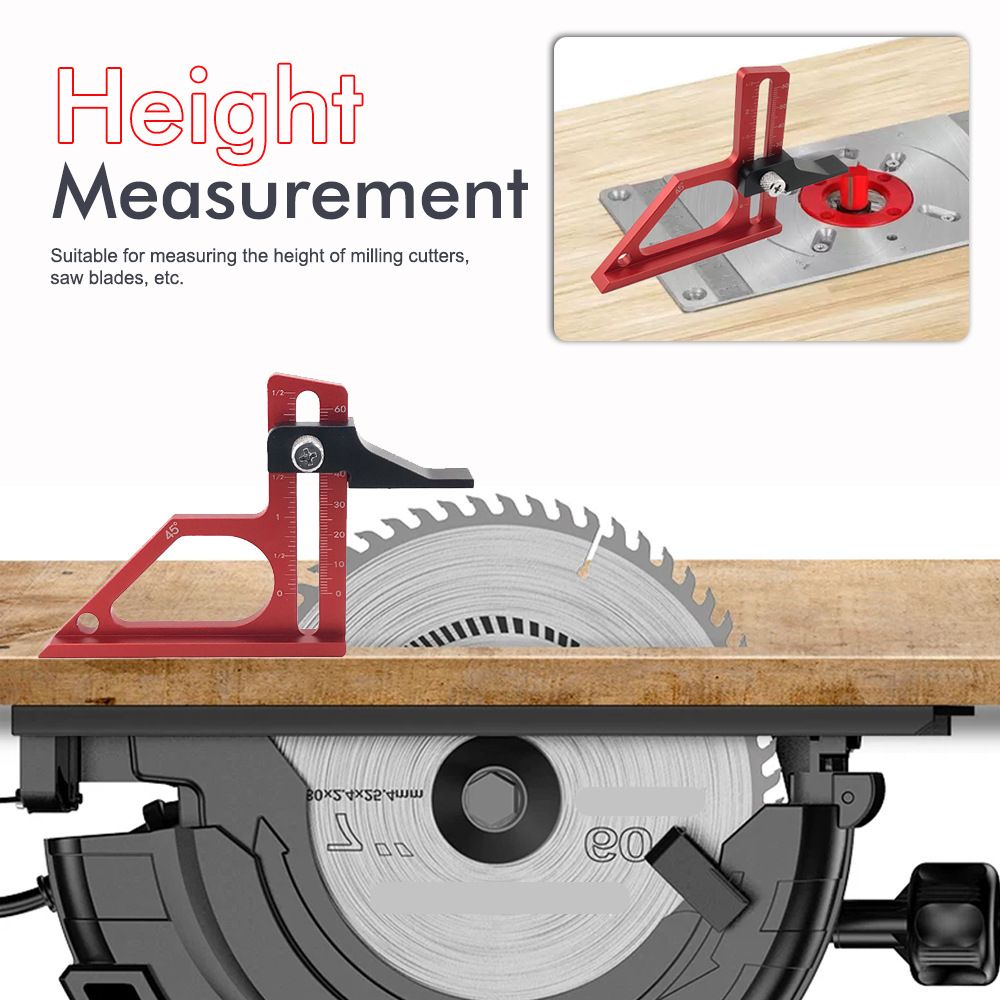 Woodworking Height and Depth Gauge Aluminum Alloy Measuring Tool with Locking view 4