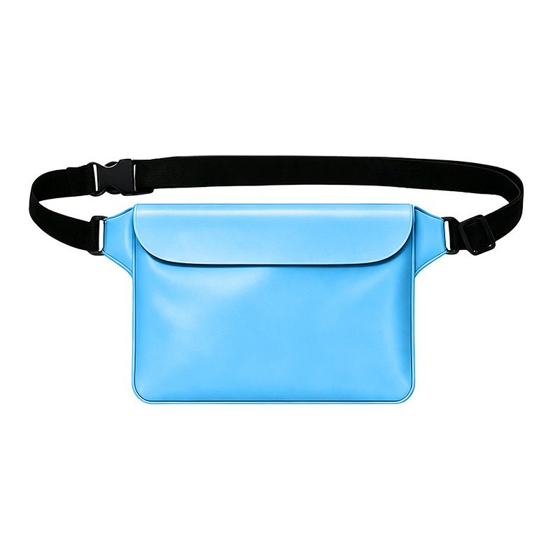 Waterproof PVC Waist Bag with Touchscreen Compatible Pouch for Skiing — image 1