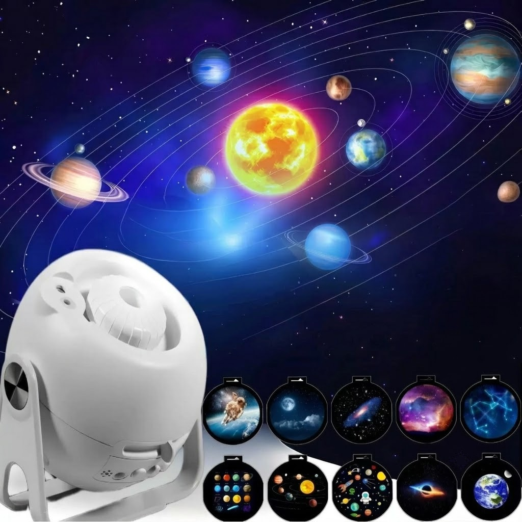 Adjustable Star Projector Lamp with Interchangeable Film Discs – Create a view 10
