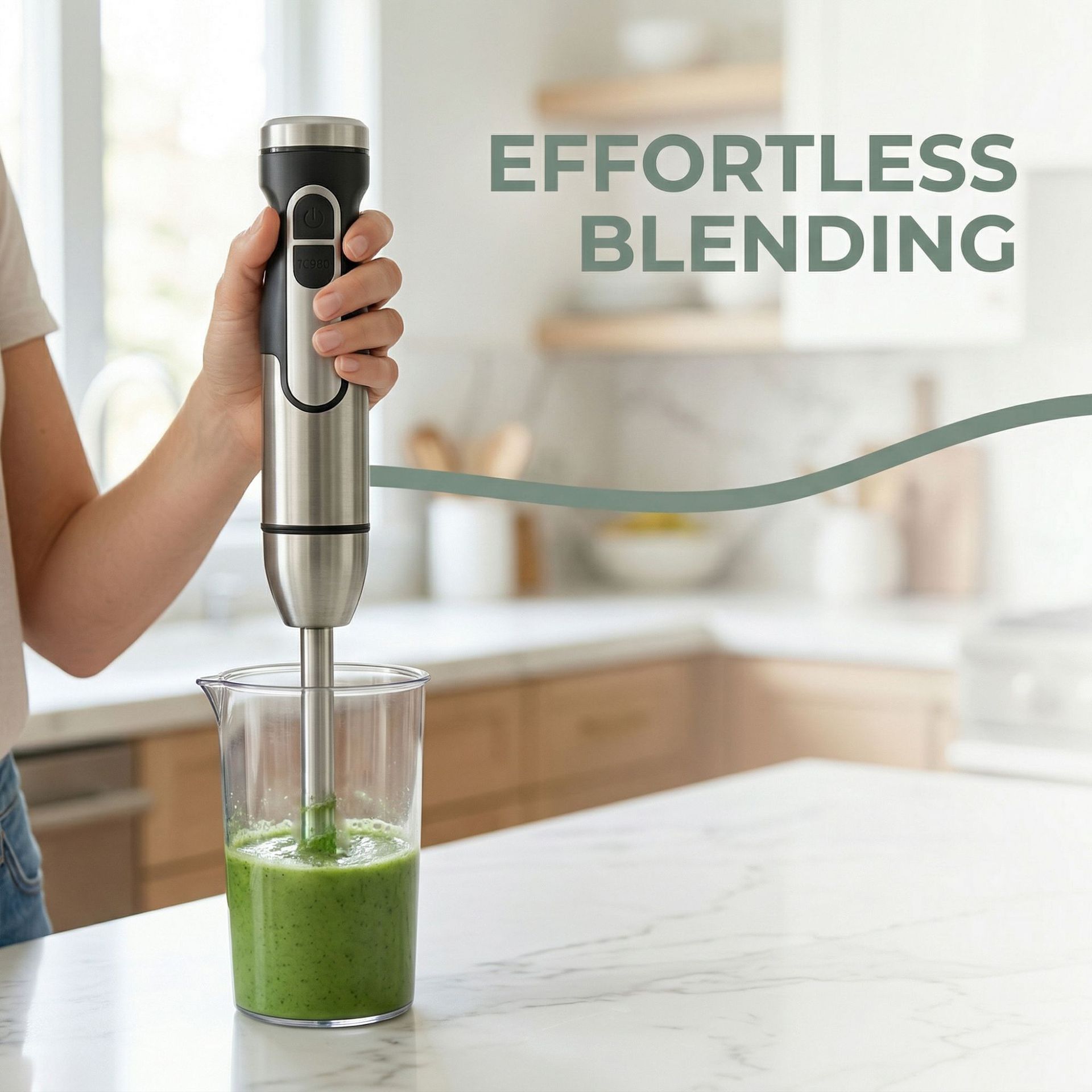4-in-1 Multifunctional Hand Blender with 304 Stainless Steel Immersion Stick view 5