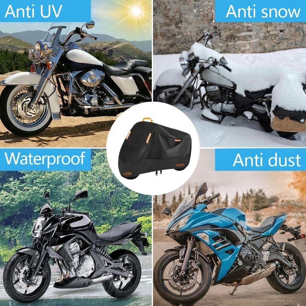 All-Weather Scooter & Motorcycle Cover with 210D Oxford Fabric view 8