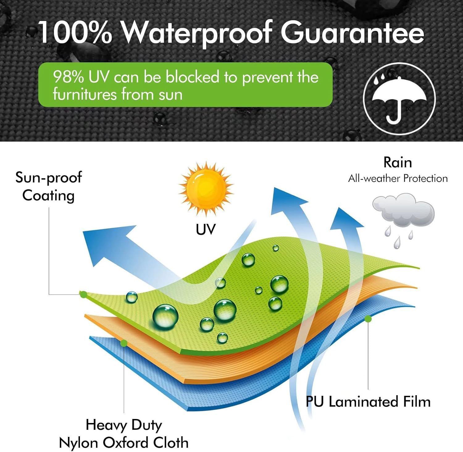 Heavy-Duty 7ft Pool Table Cover with UV-Resistant Coating view 3