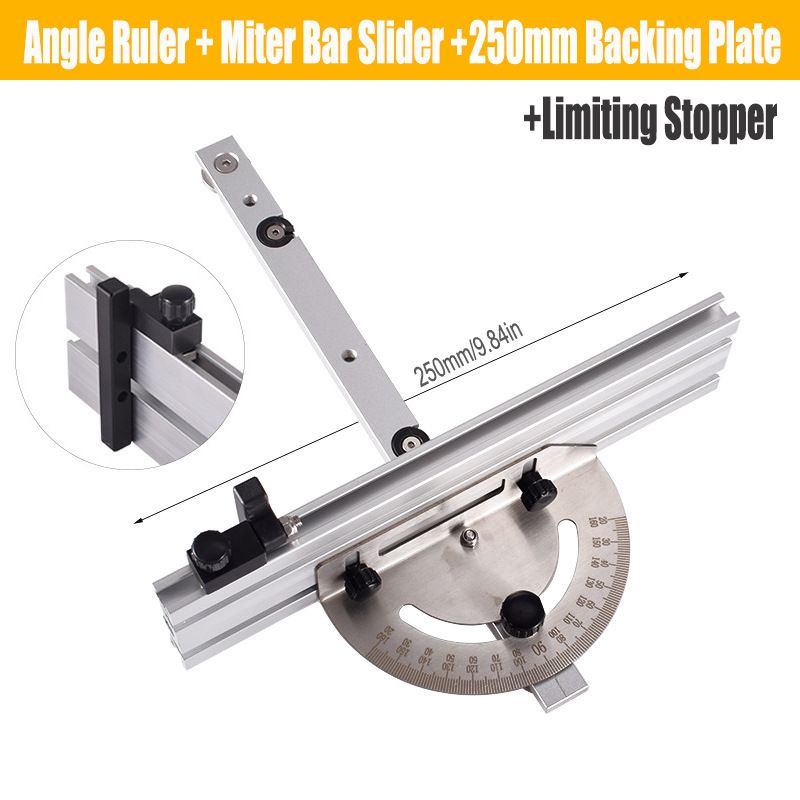 Stainless Steel & Aluminum Woodworking Angle Gauge with Laser-Etched Dial — image 1