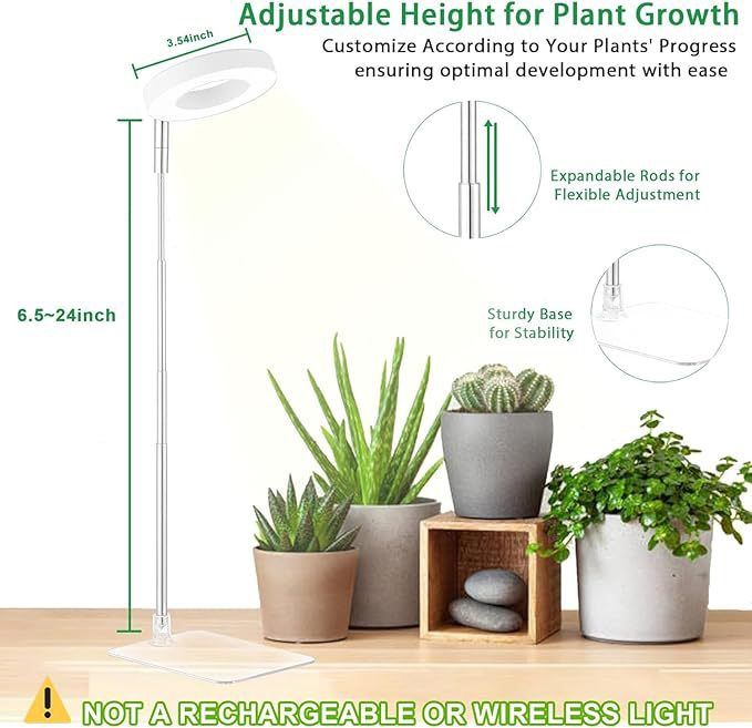 Full Spectrum LED Plant Grow Light with Telescopic Stand view 2