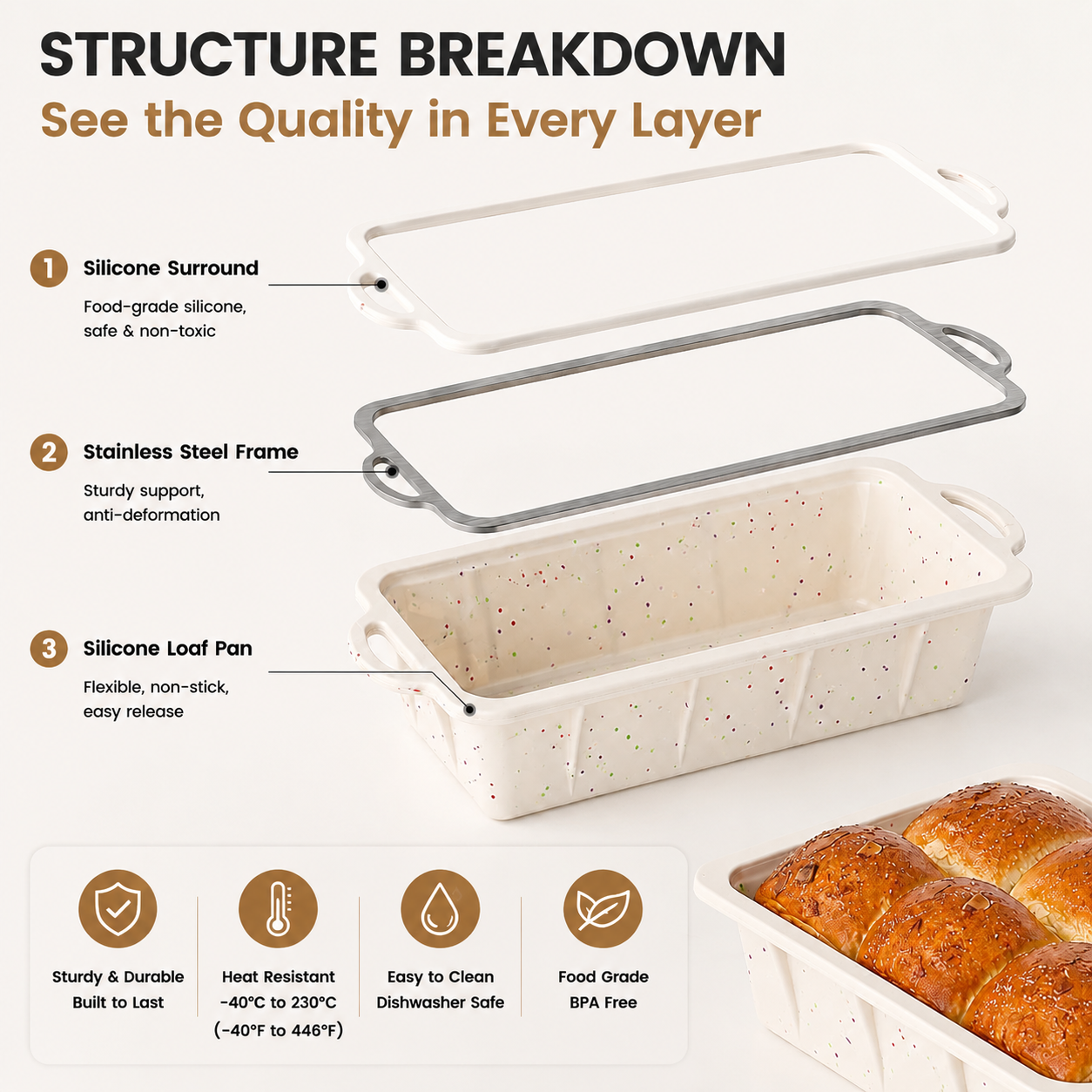 Wholesome Home-Baked Loaves Made Effortlessly with This Flexible Silicone view 4