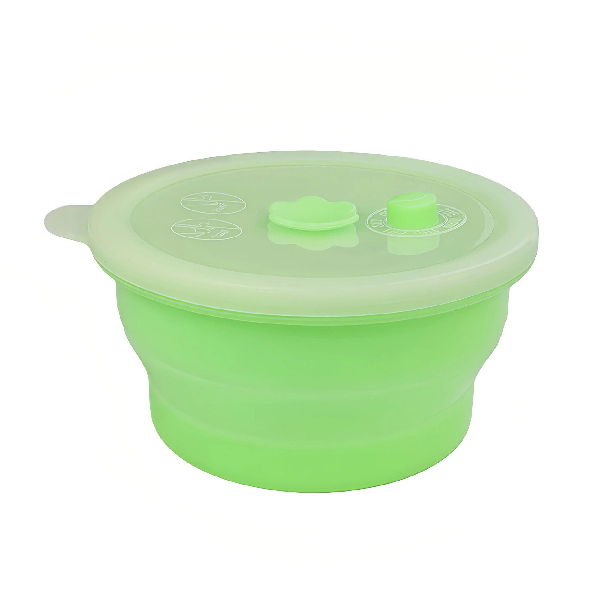 Collapsible Food-Grade Silicone Storage Container with Leakproof Lid — image 1