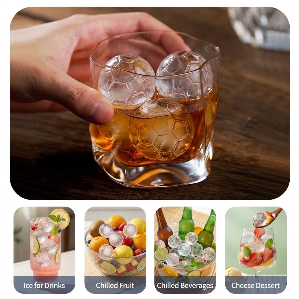 Create Soccer Ball Ice Cubes & Treats with This 9-Cavity Silicone Mold view 5