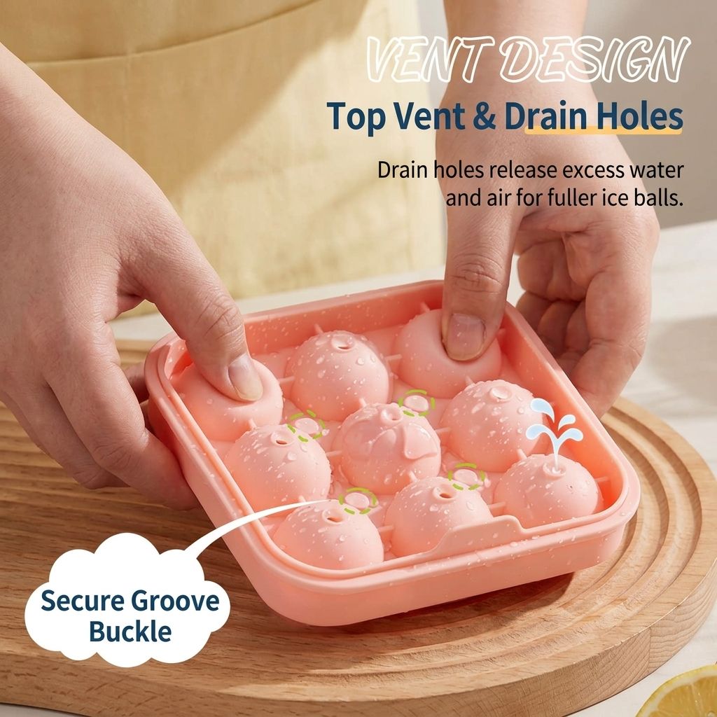 Create Soccer Ball Ice Cubes & Treats with This 9-Cavity Silicone Mold view 4