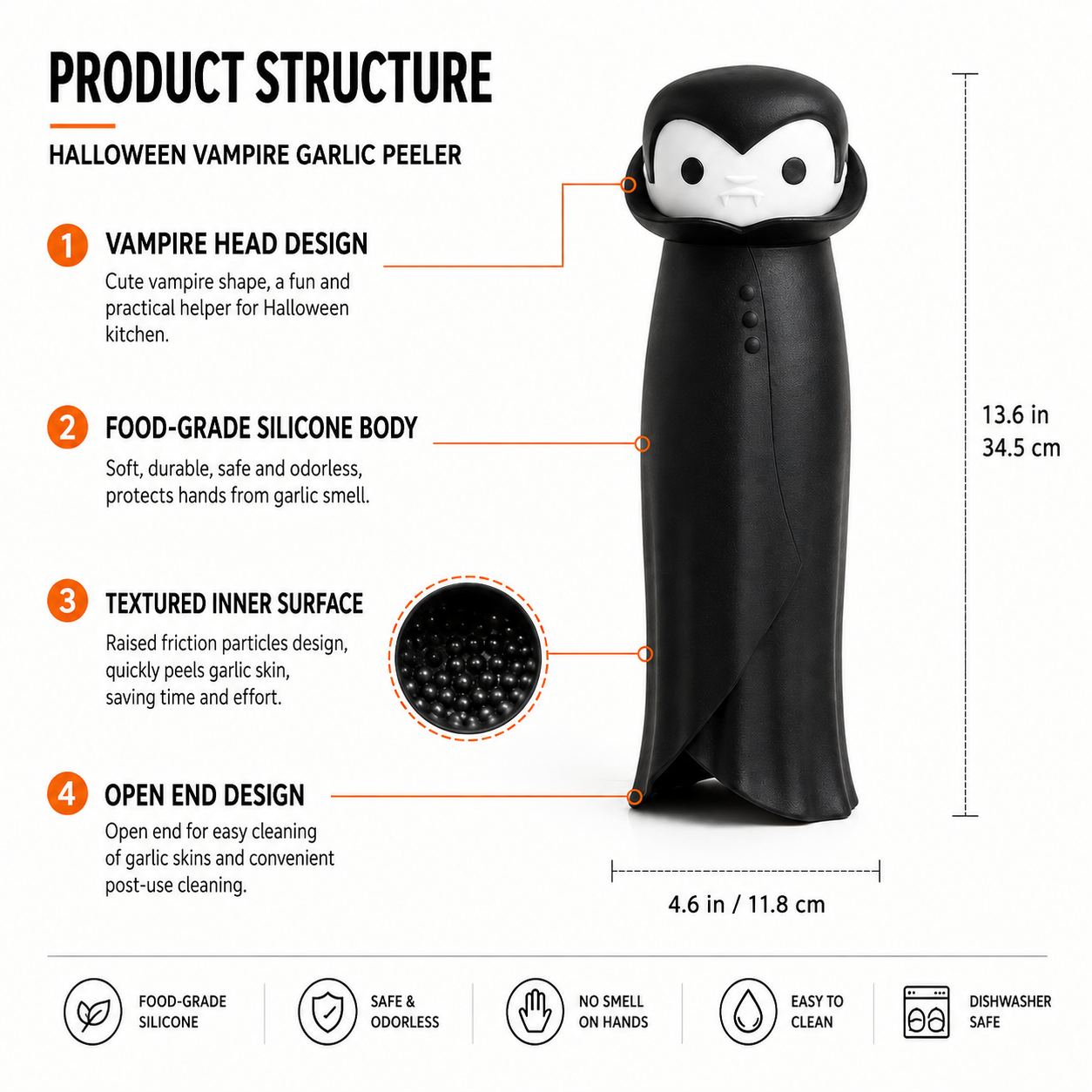 Unleash Some Bite-Sized Kitchen Fun with This Vampire Garlic Peeler – A Quirky view 3