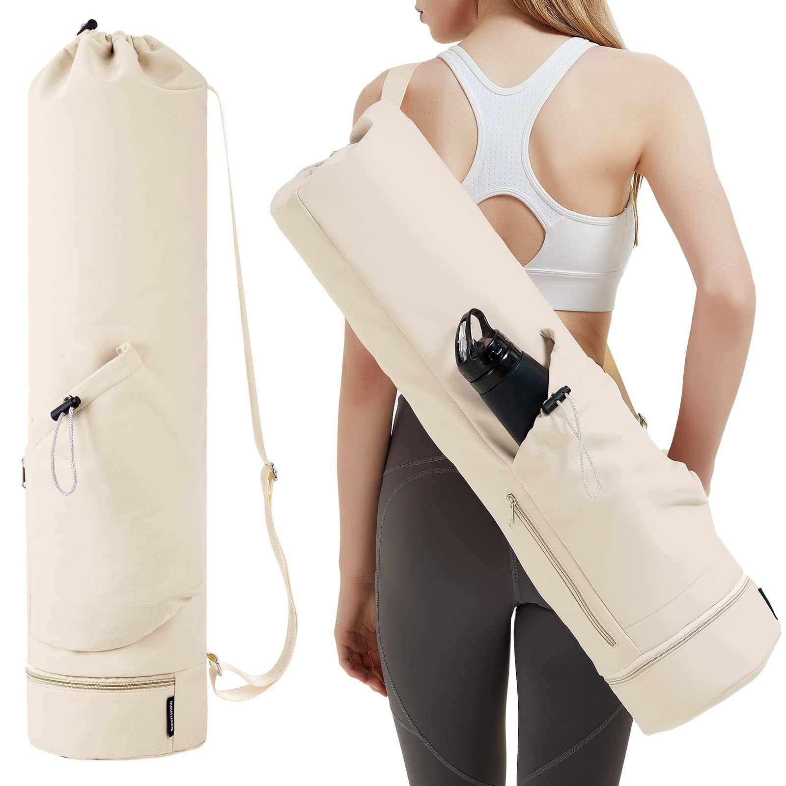 Versatile Yoga Mat Carrier Bag with Water Bottle Pocket and Wet Dry — image 1