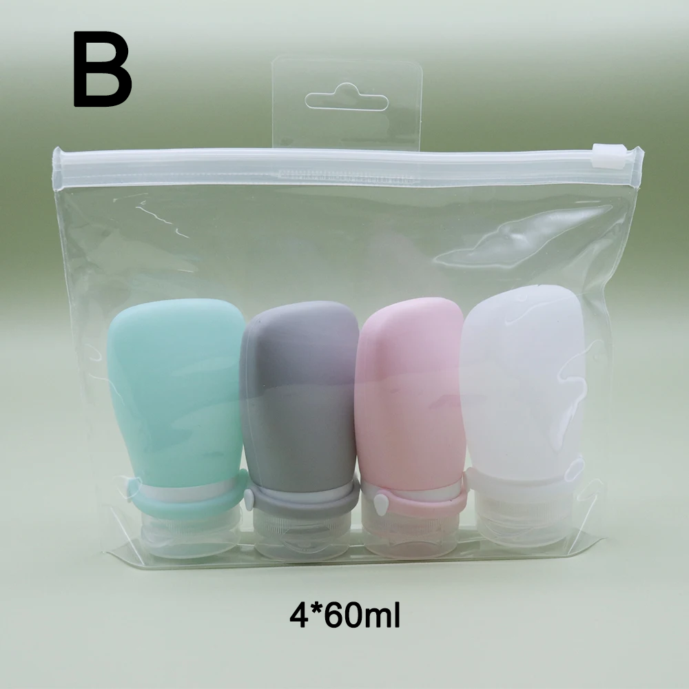 Travel-Friendly Silicone Dispensing Bottle Set for Toiletries — image 1