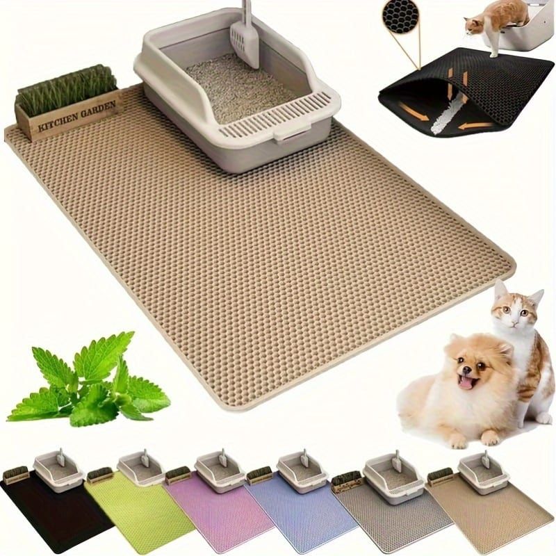 Double-Layer Honeycomb Cat Litter Mat – Waterproof view 3